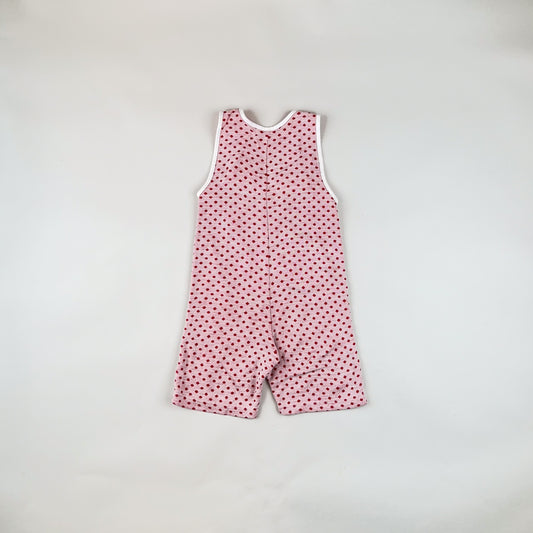 Shortalls in white and red