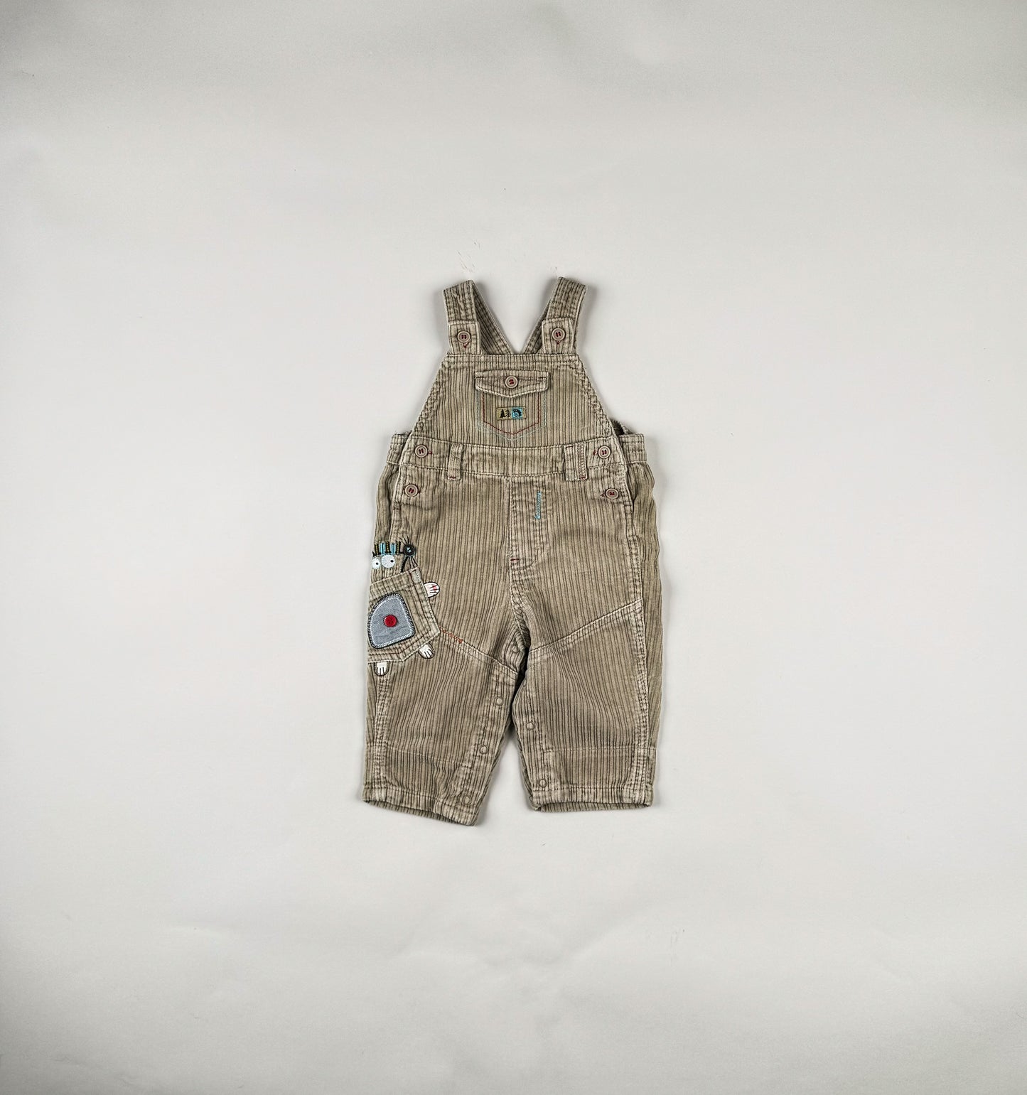 Corduroy Overalls in beige