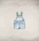 Shortalls in blue and white