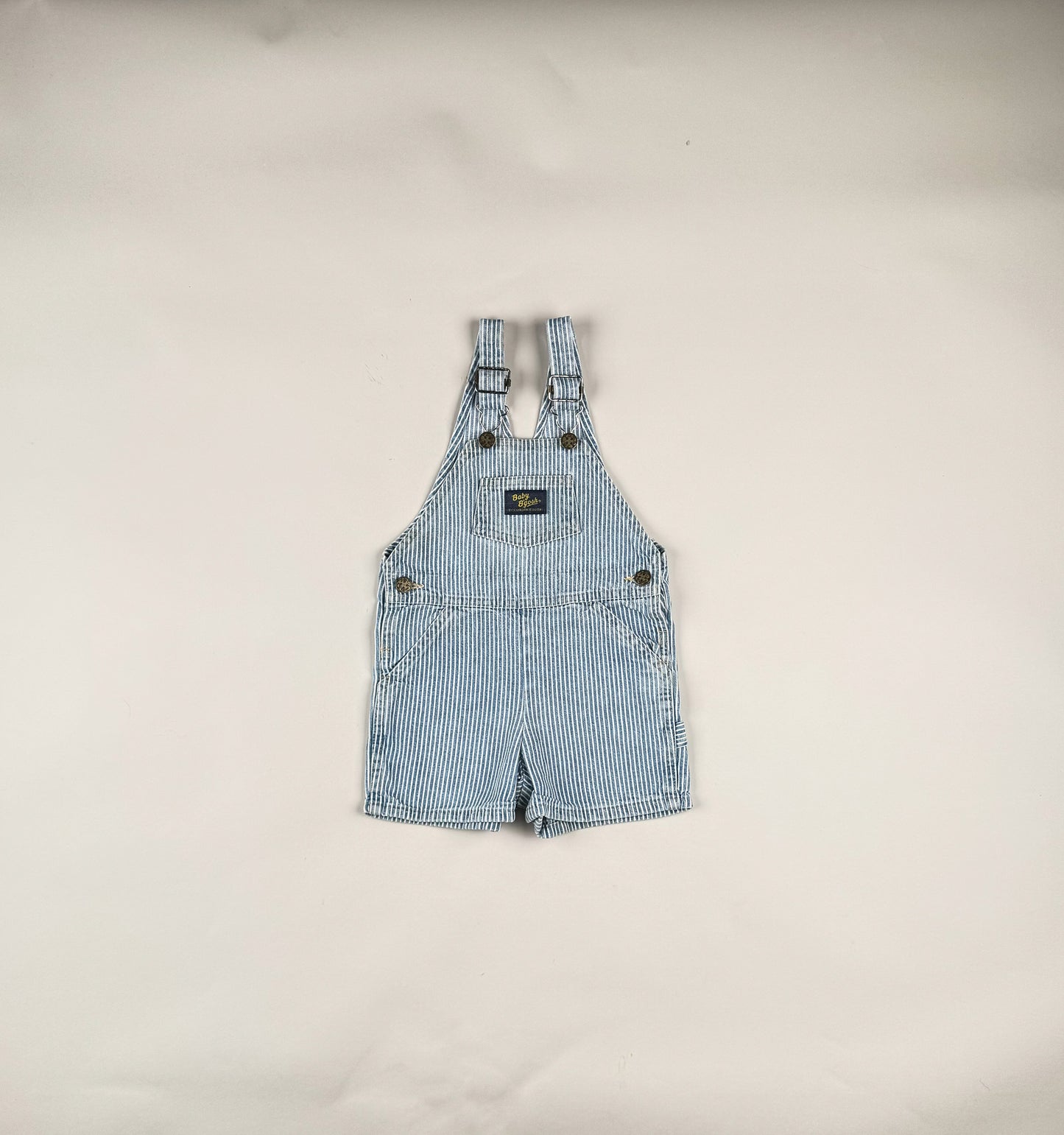 Shortalls in blue and white