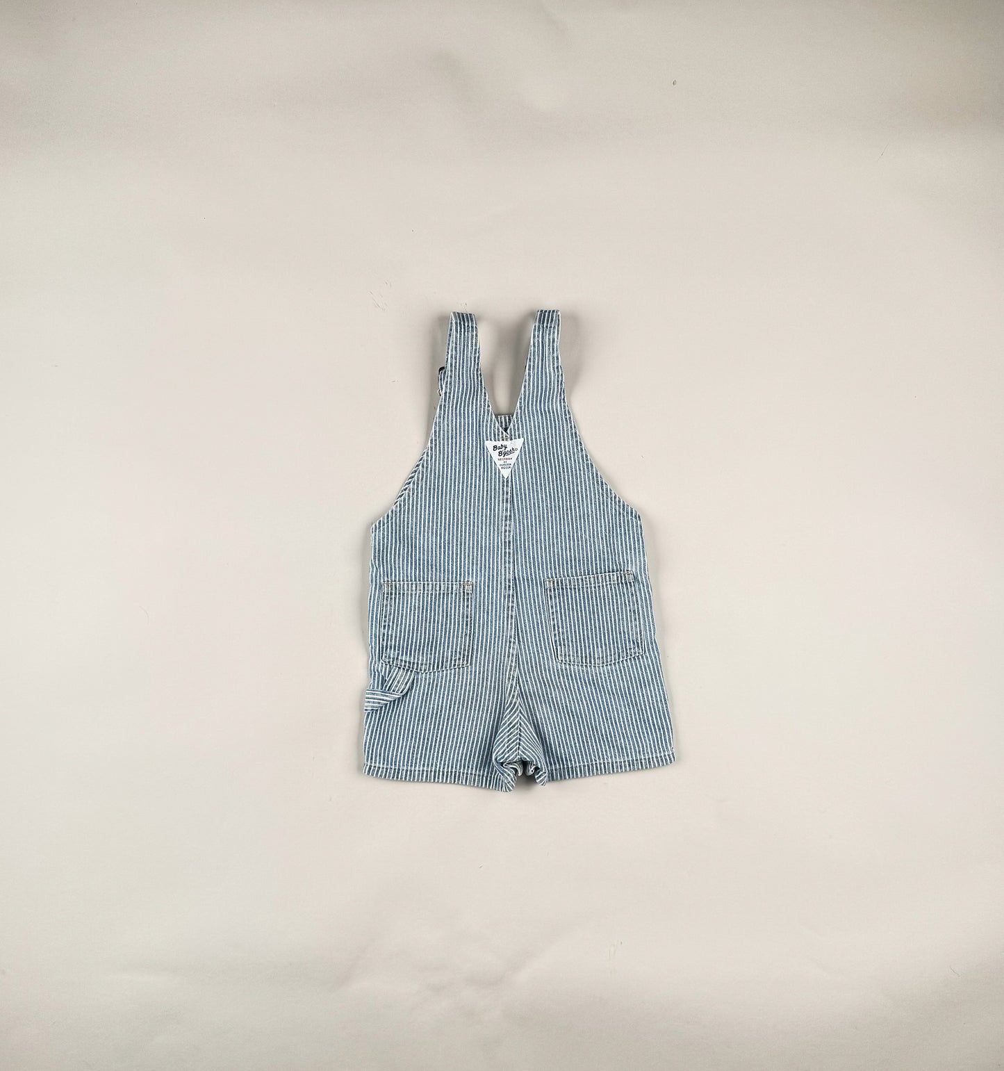 Shortalls in blue and white