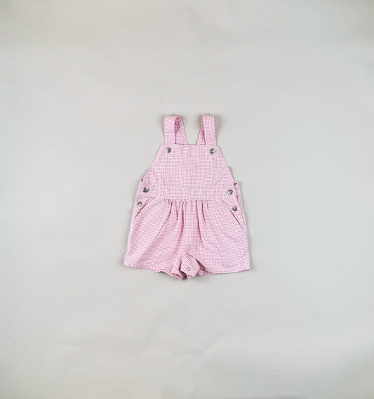 Shortalls in pink and white