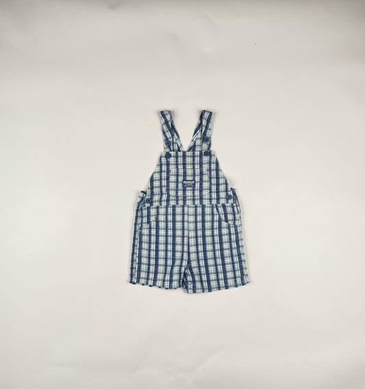 Shortalls in blue, green and white