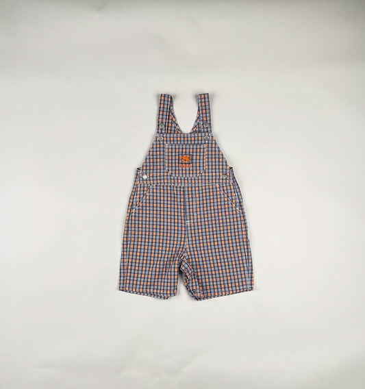 Shortalls in blue and orange