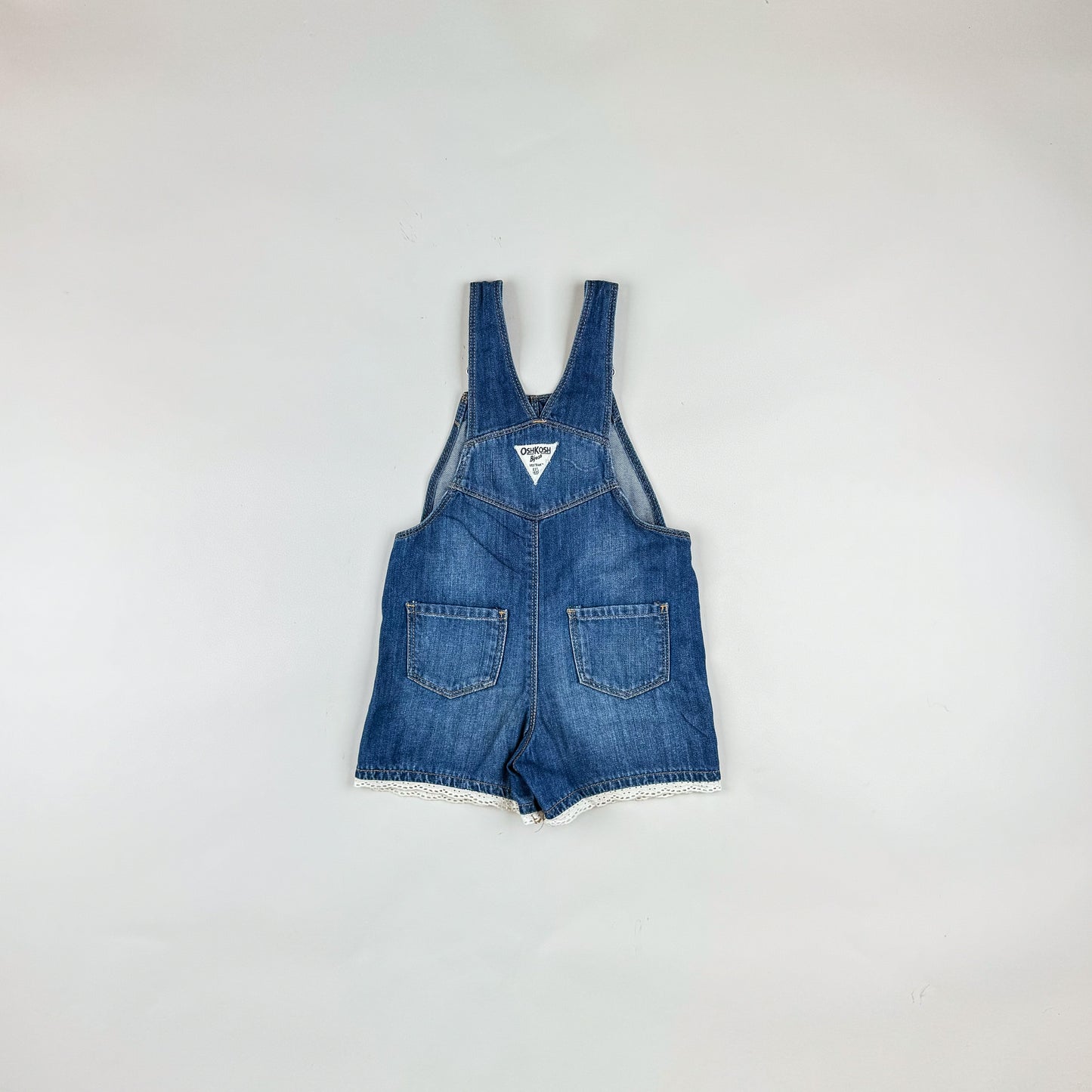 Shortalls in blue and white