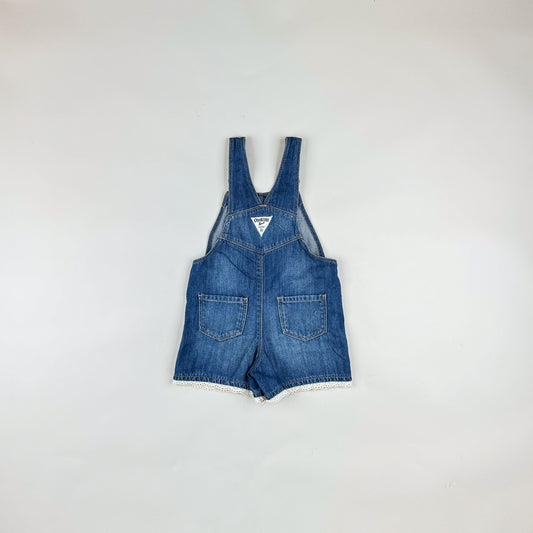 Shortalls in blue and white