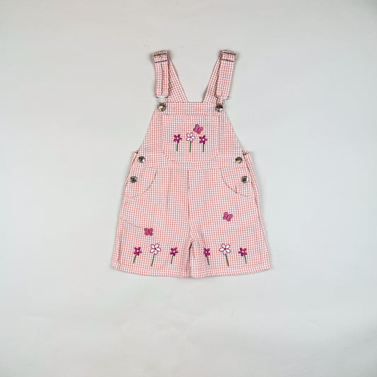 Colorful Vintage Shortalls with Embroidery