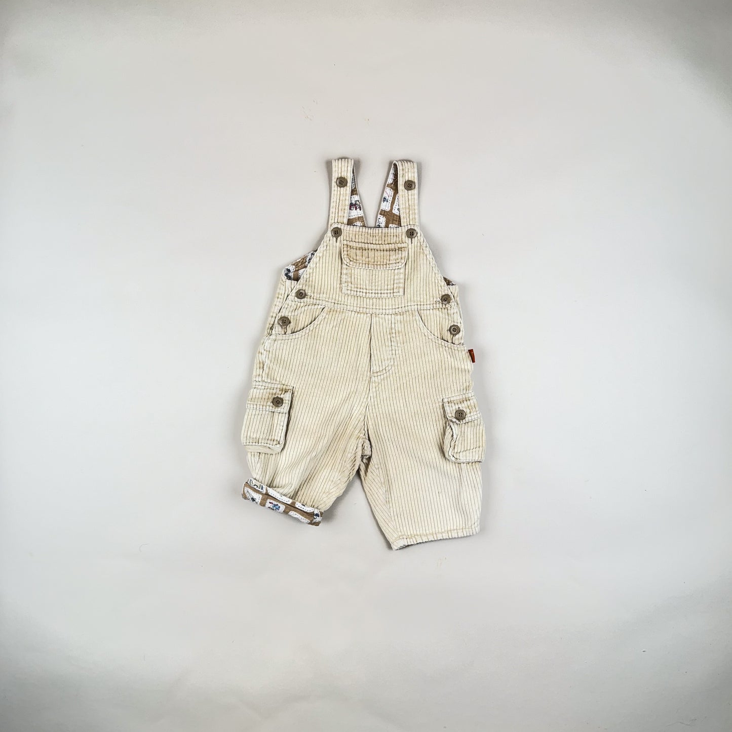 Corduroy Overalls in beige