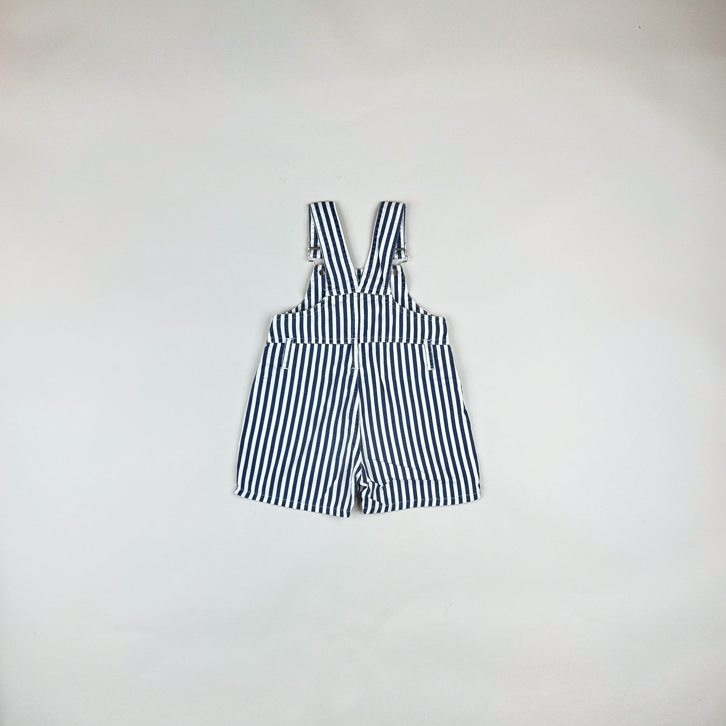 Shortalls in blue and white