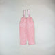 Overalls in pink and white