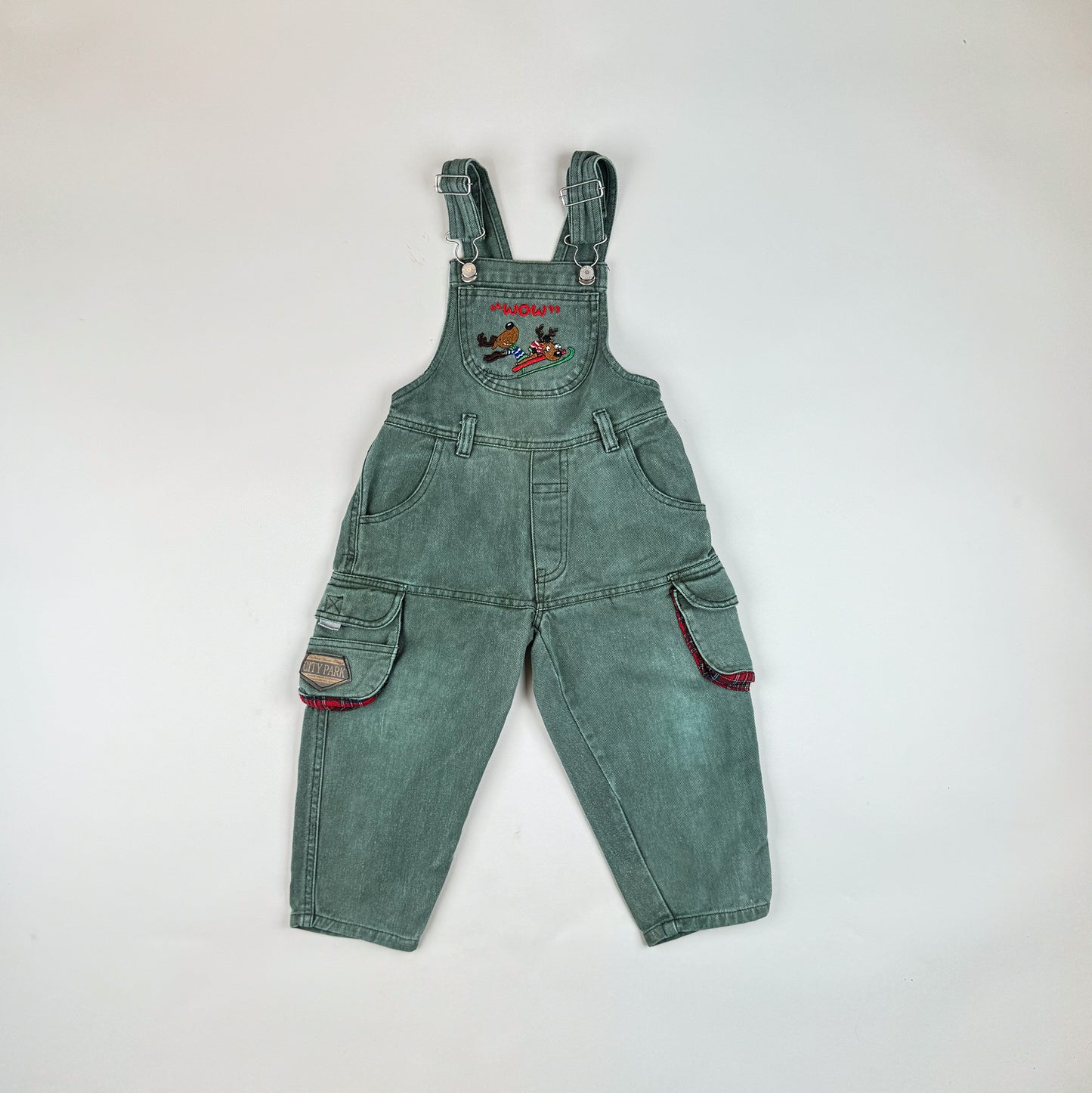 Overalls in green and khaki