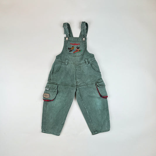 Overalls in green and khaki