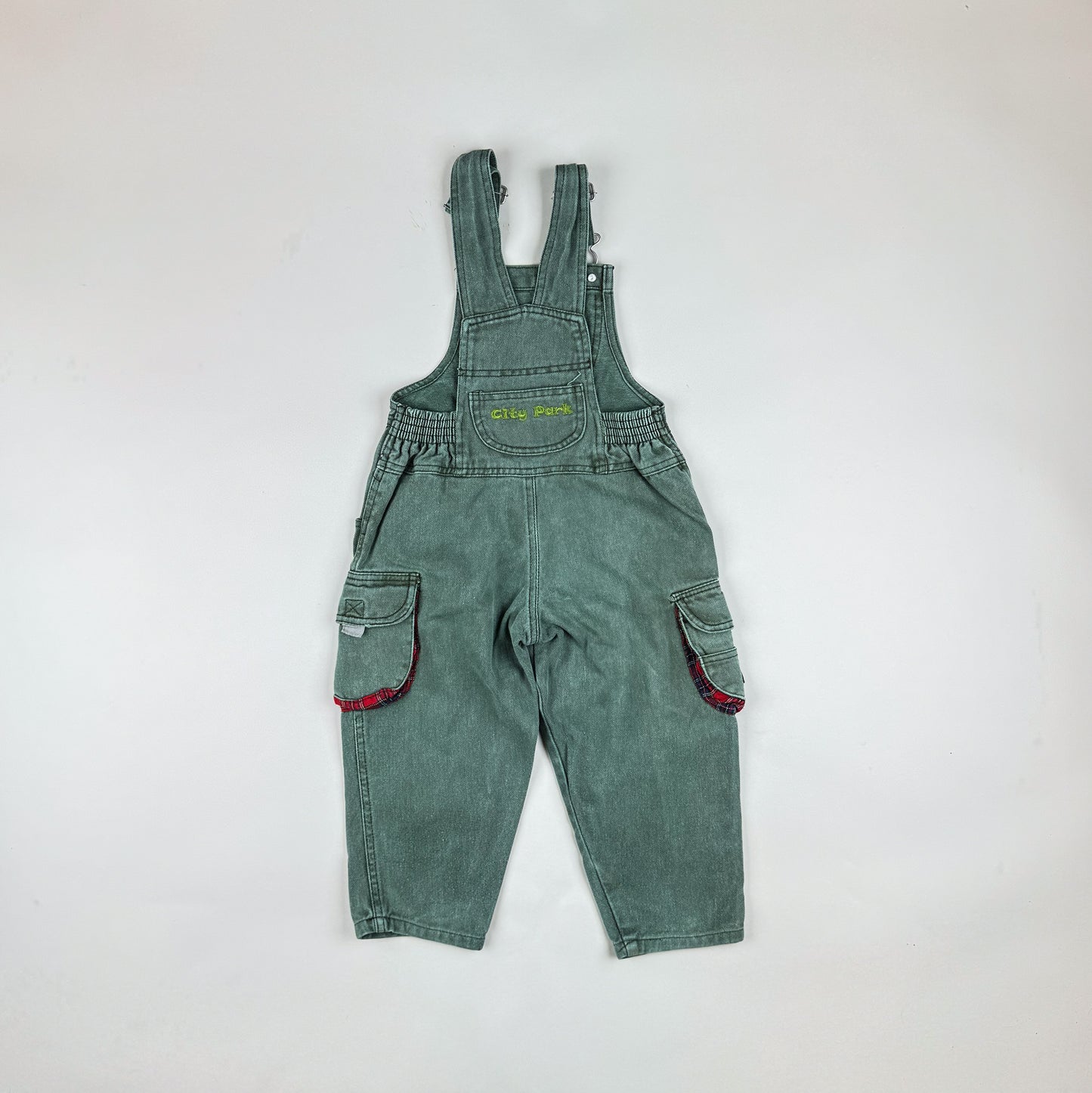 Overalls in green and khaki