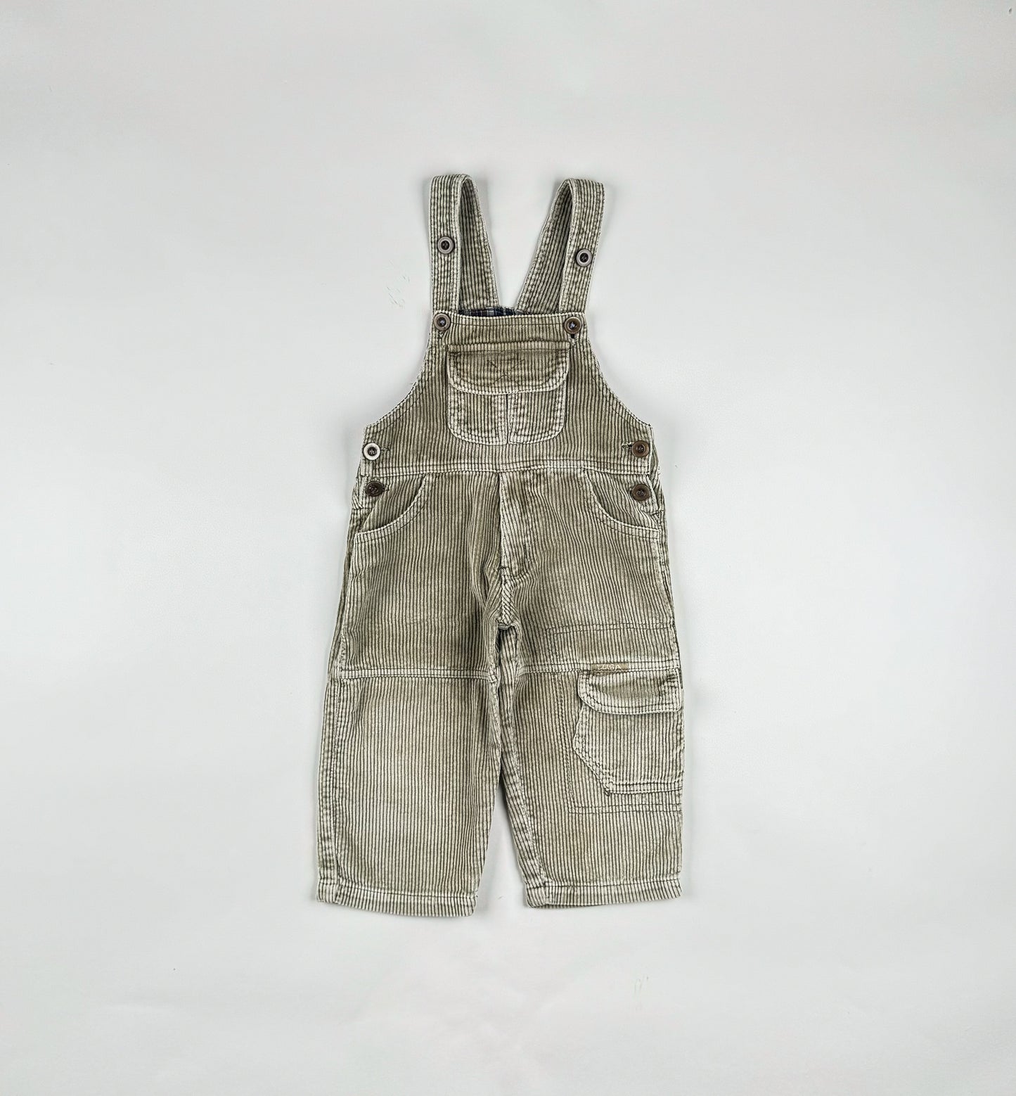 Corduroy Overalls in beige