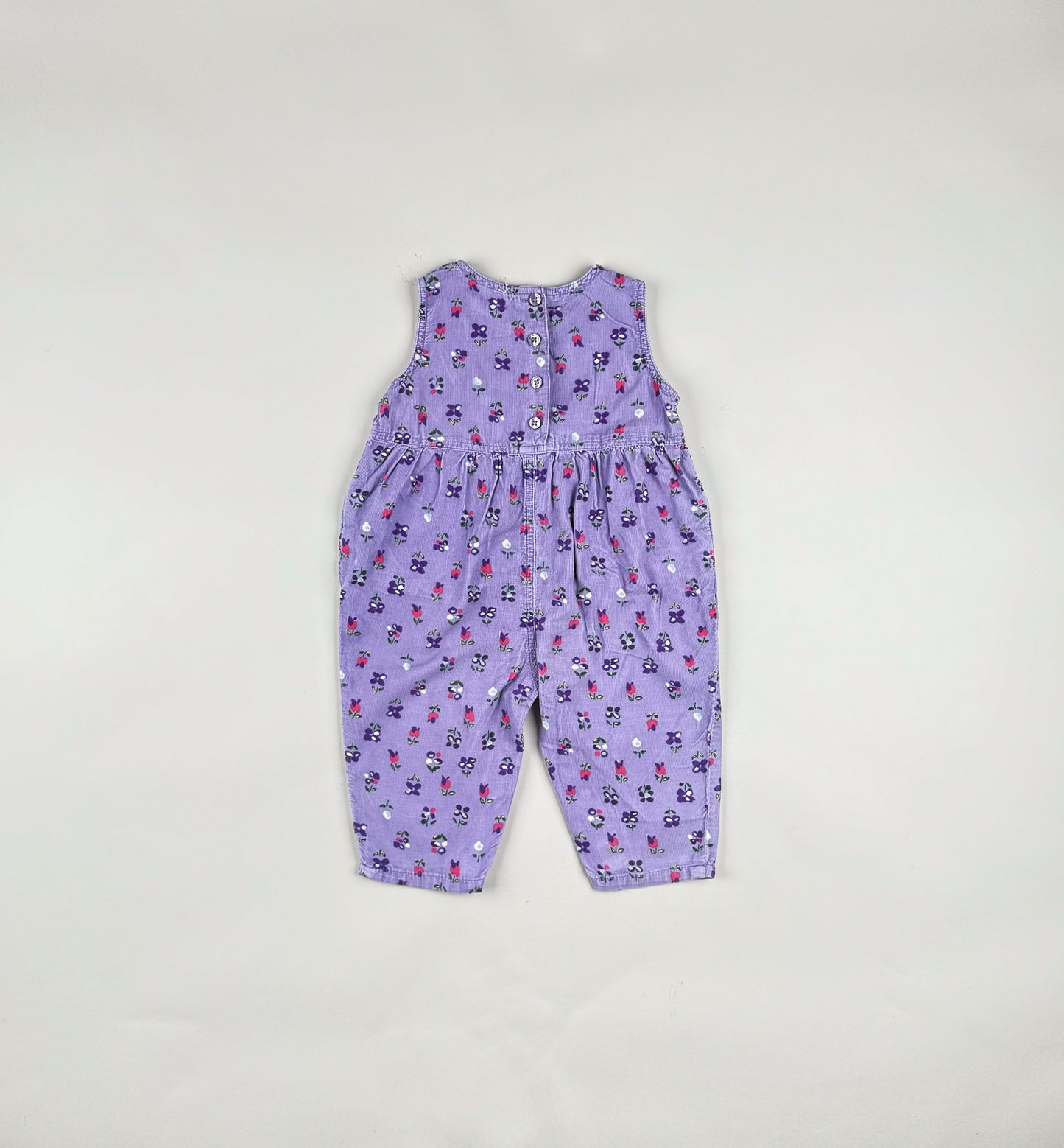 Corduroy Overalls in purple and pink