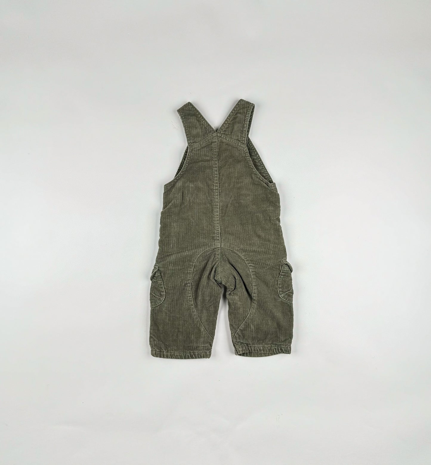 Corduroy Overalls in green and khaki