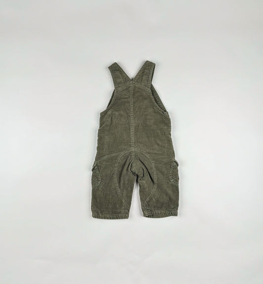 Corduroy Overalls in green and khaki