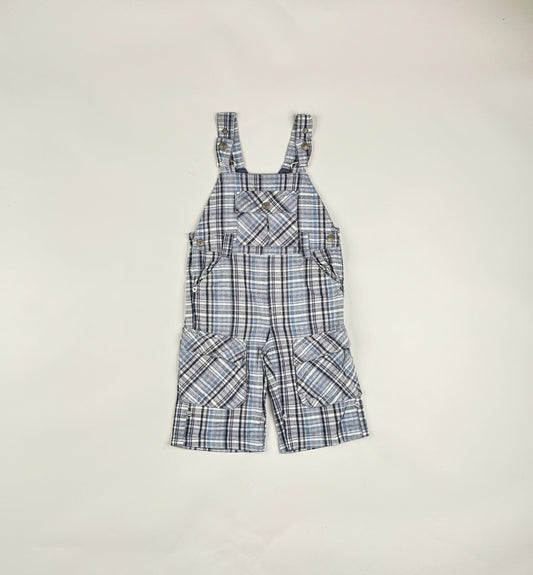 Overalls in blue and grey