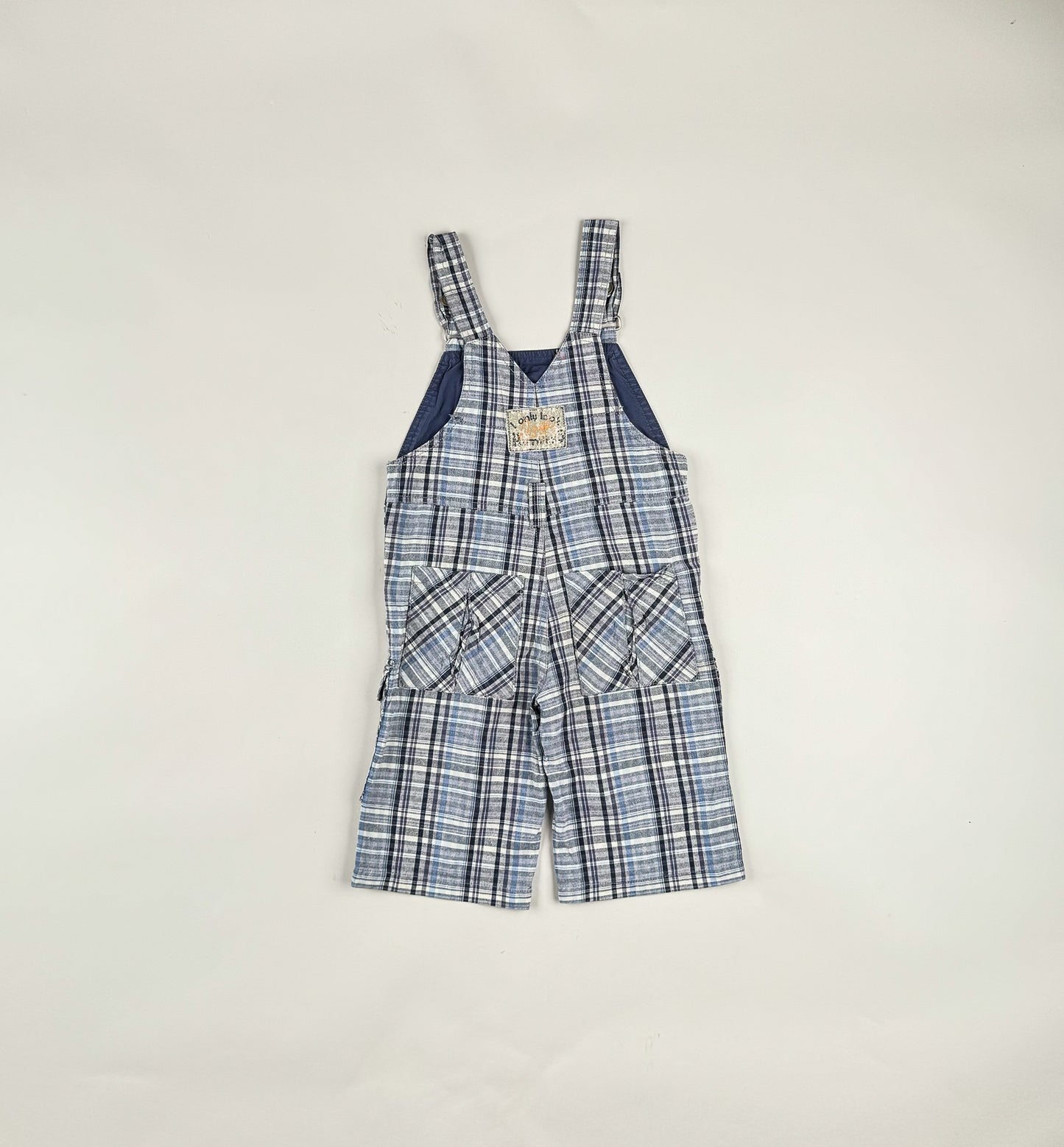 Overalls in blue and grey