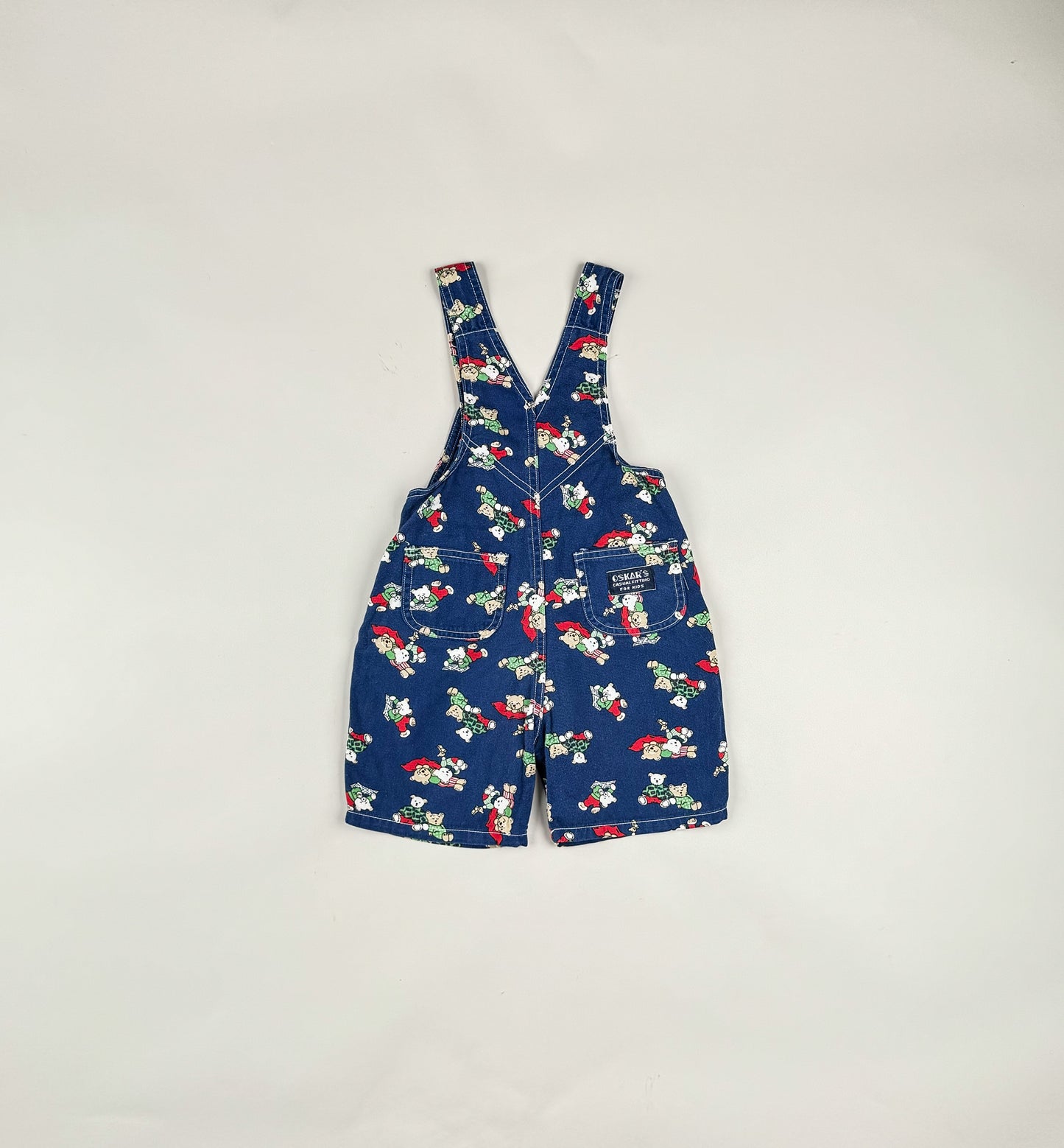 Shortalls in blue and multi