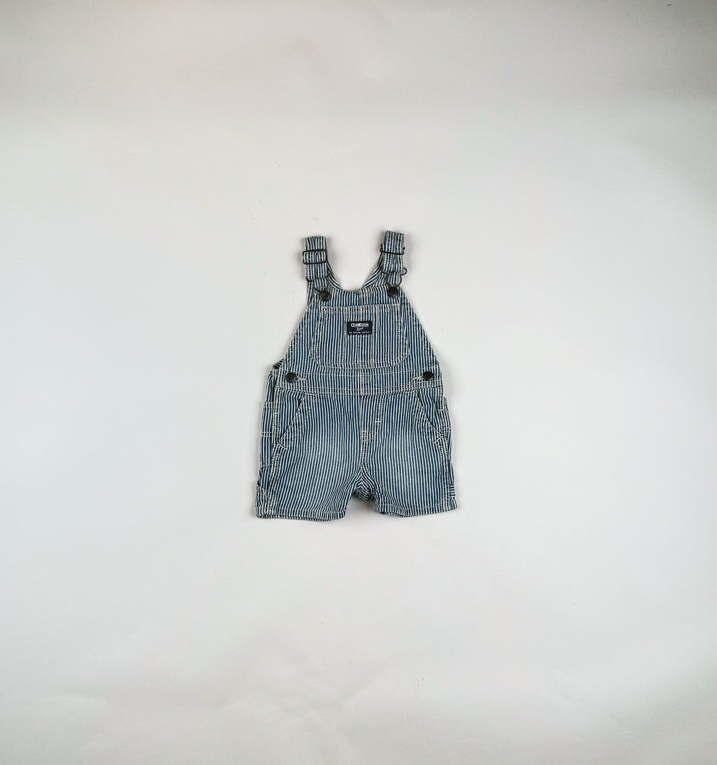 Shortalls in blue and white