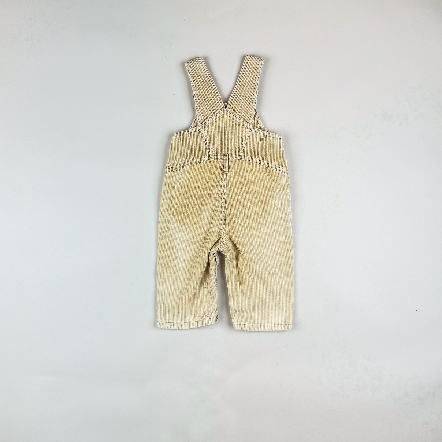 Corduroy Overalls in beige and yellow