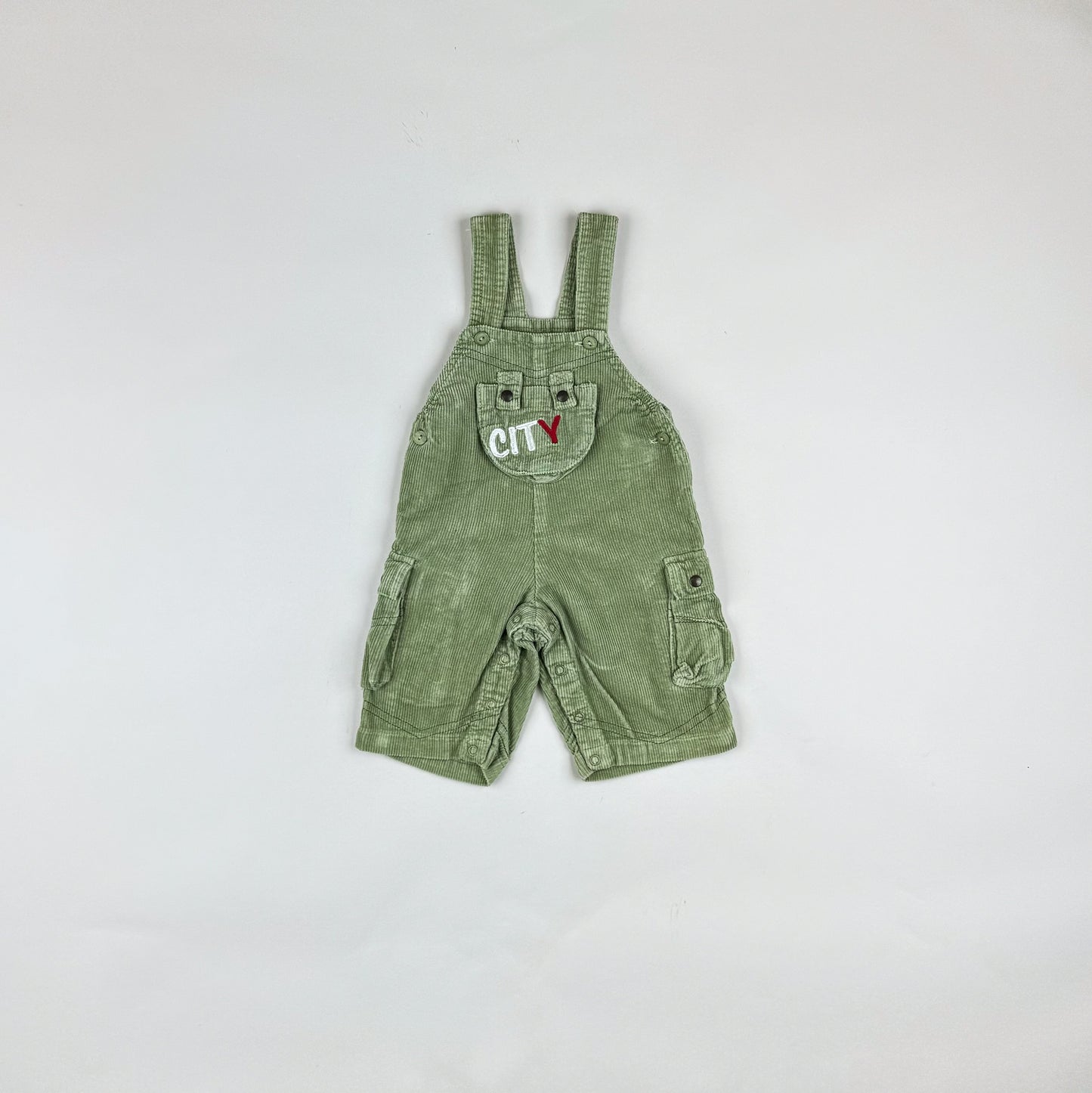 Corduroy Overalls in green