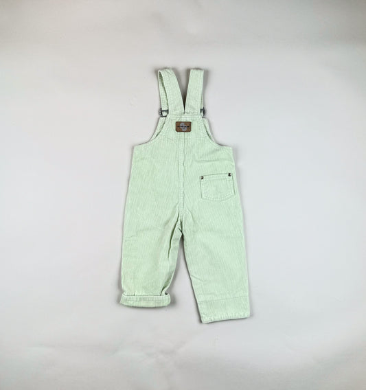 Corduroy Overalls in green