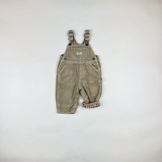 Beige Corduroy Overalls