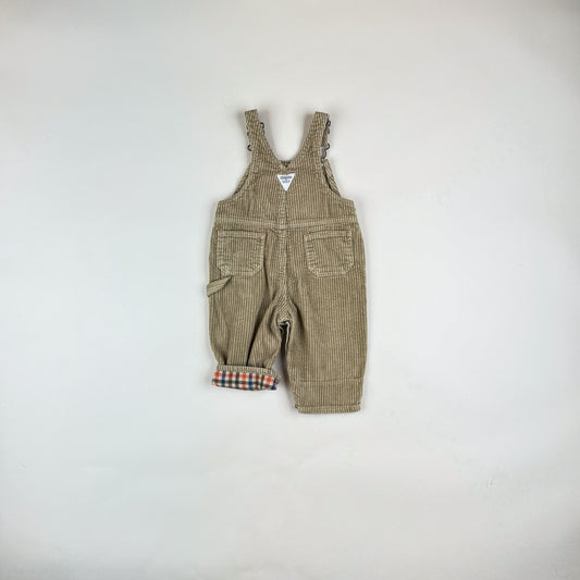 Beige Corduroy Overalls