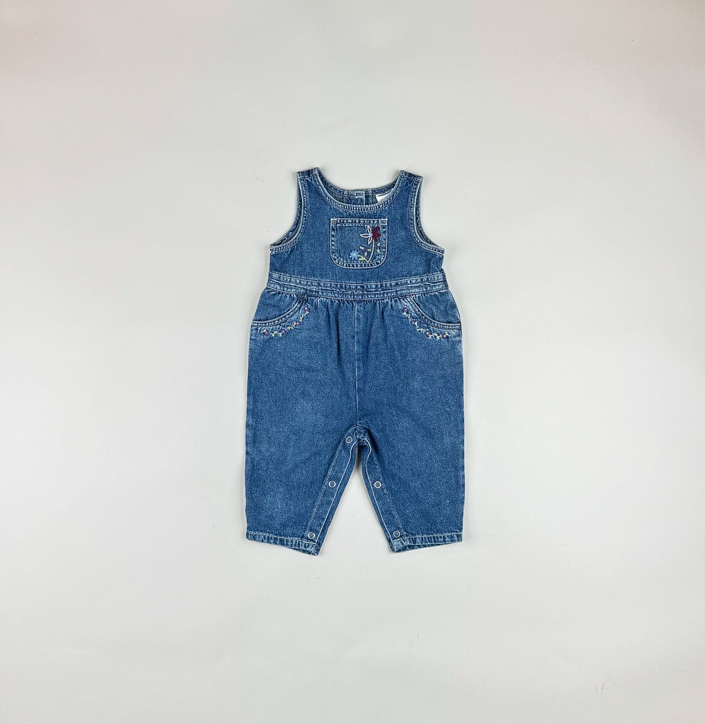 Vintage Overalls with Embroidery