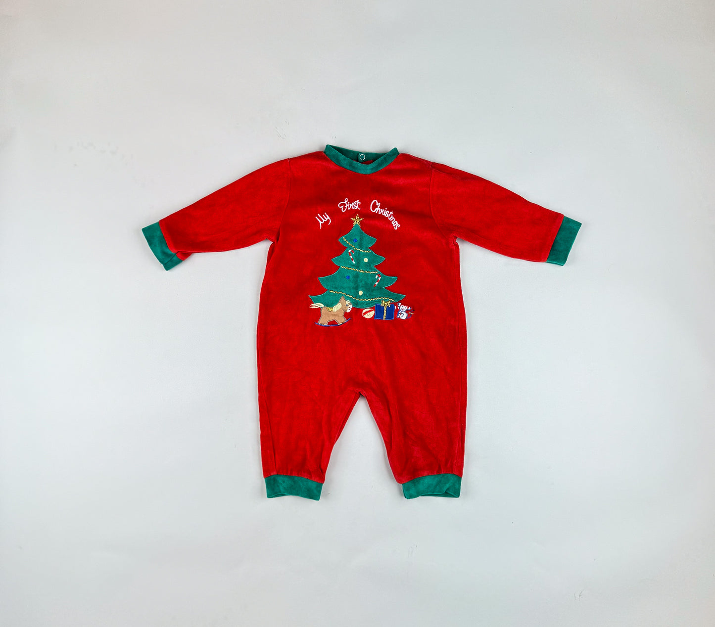 Vintage Christmas Jumpsuit in Velvet