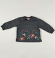 Long-sleeved blouse in grey, pink and multi