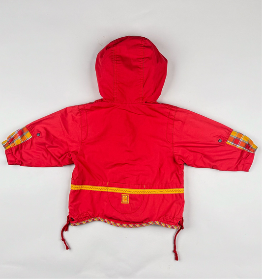 Hooded Jacket in red and yellow