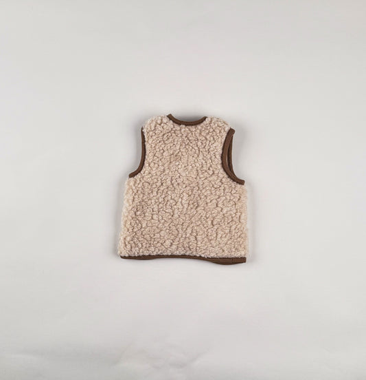 Wool Vest in beige and multi