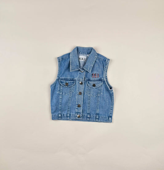 Denim Vest in blue