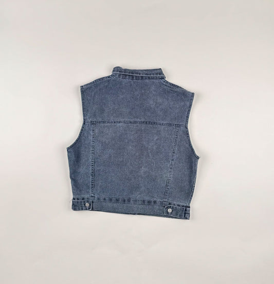 Denim Vest in blue and grey