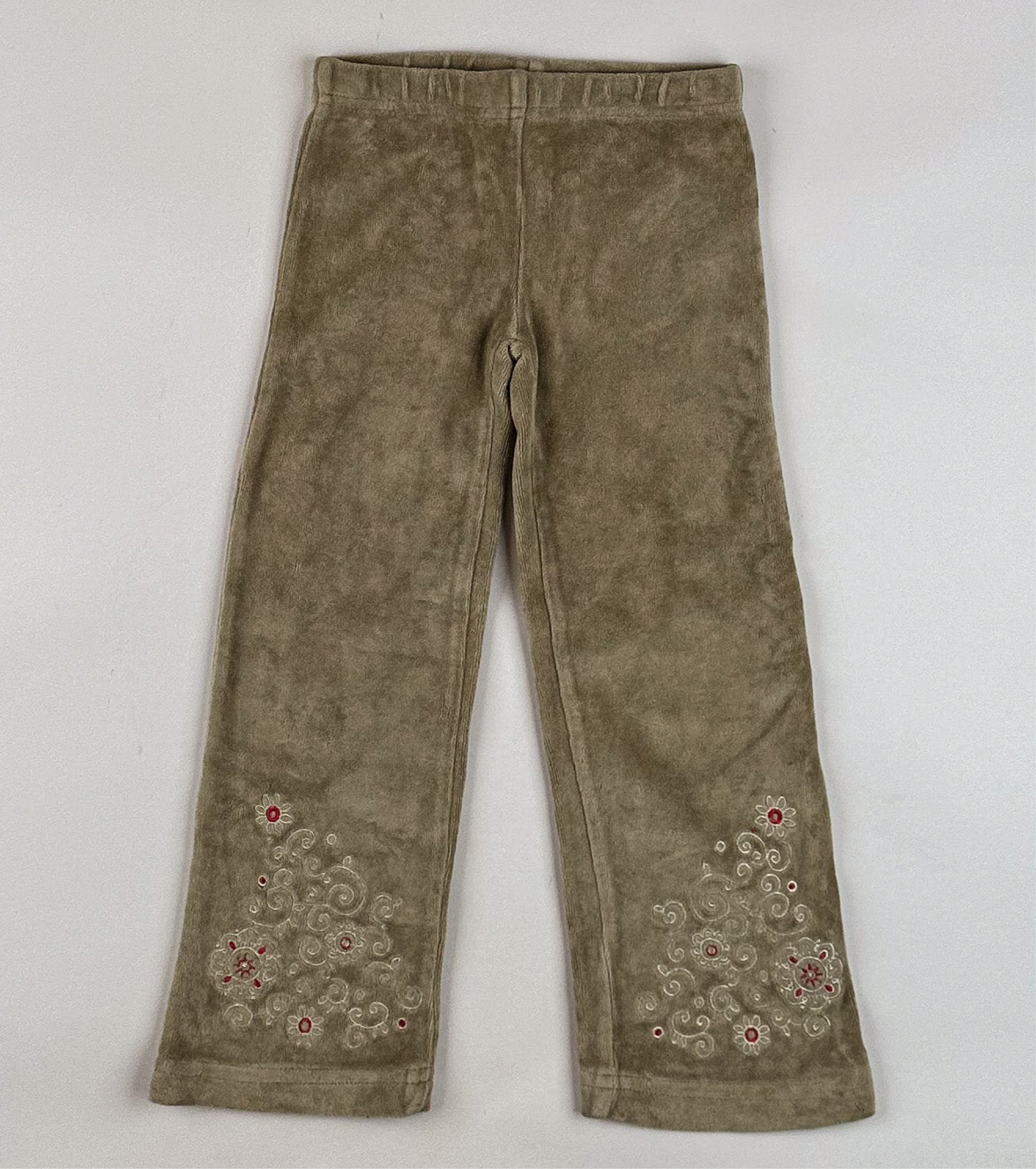 Vintage Velvet Leggings with Embroidery
