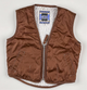 Padded Vest in brown and white