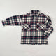 Long-sleeved flannel shirt in blue, beige and red