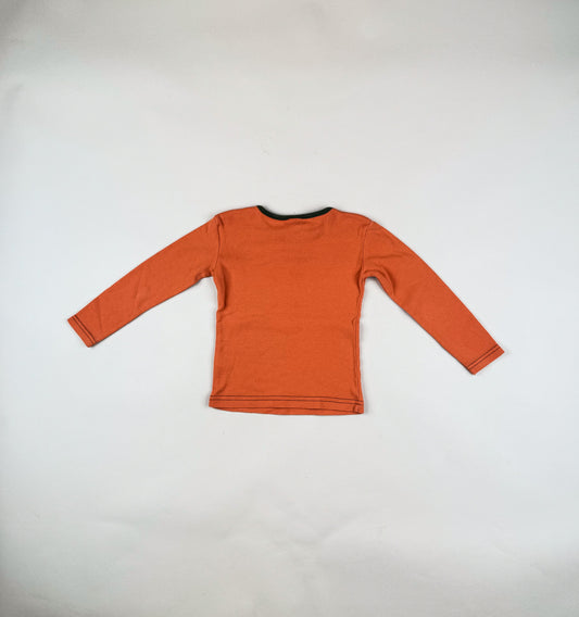 Long-sleeved blouse in orange