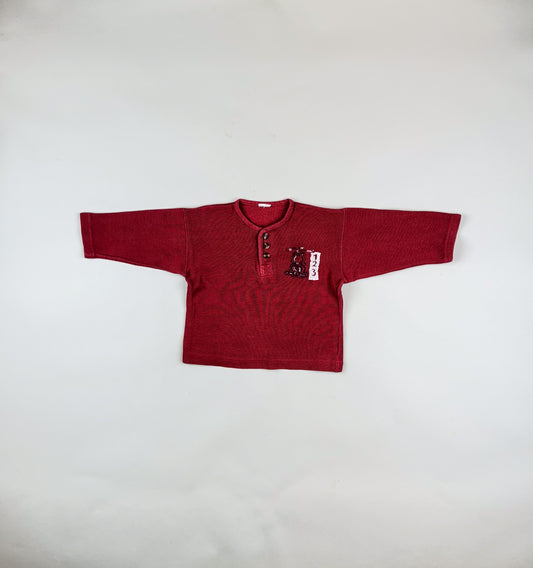 Long-sleeved t-shirt in red