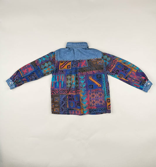 Long-Sleeved Shirt in blue and multi