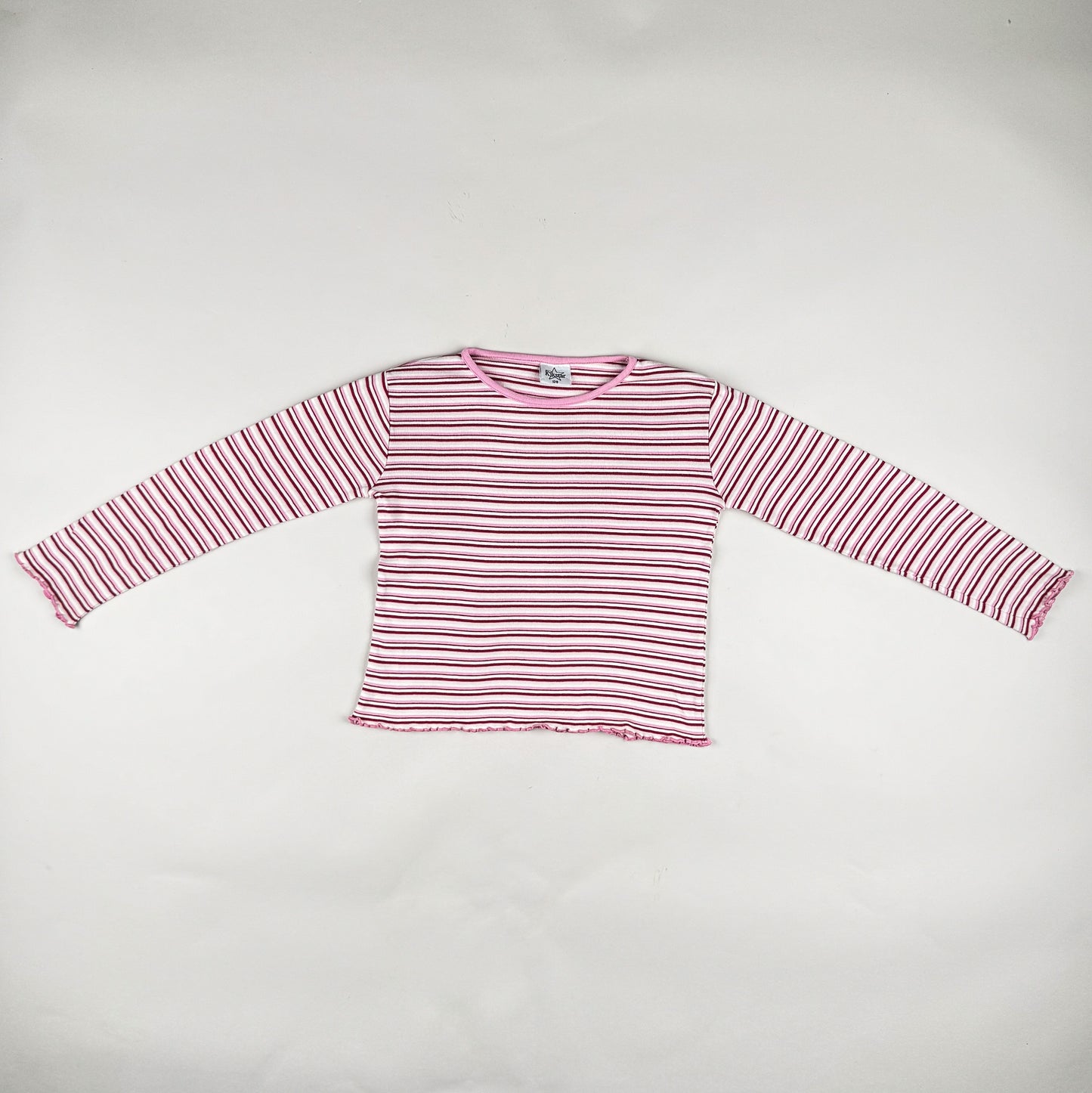 Long-Sleeved Shirt in pink and white