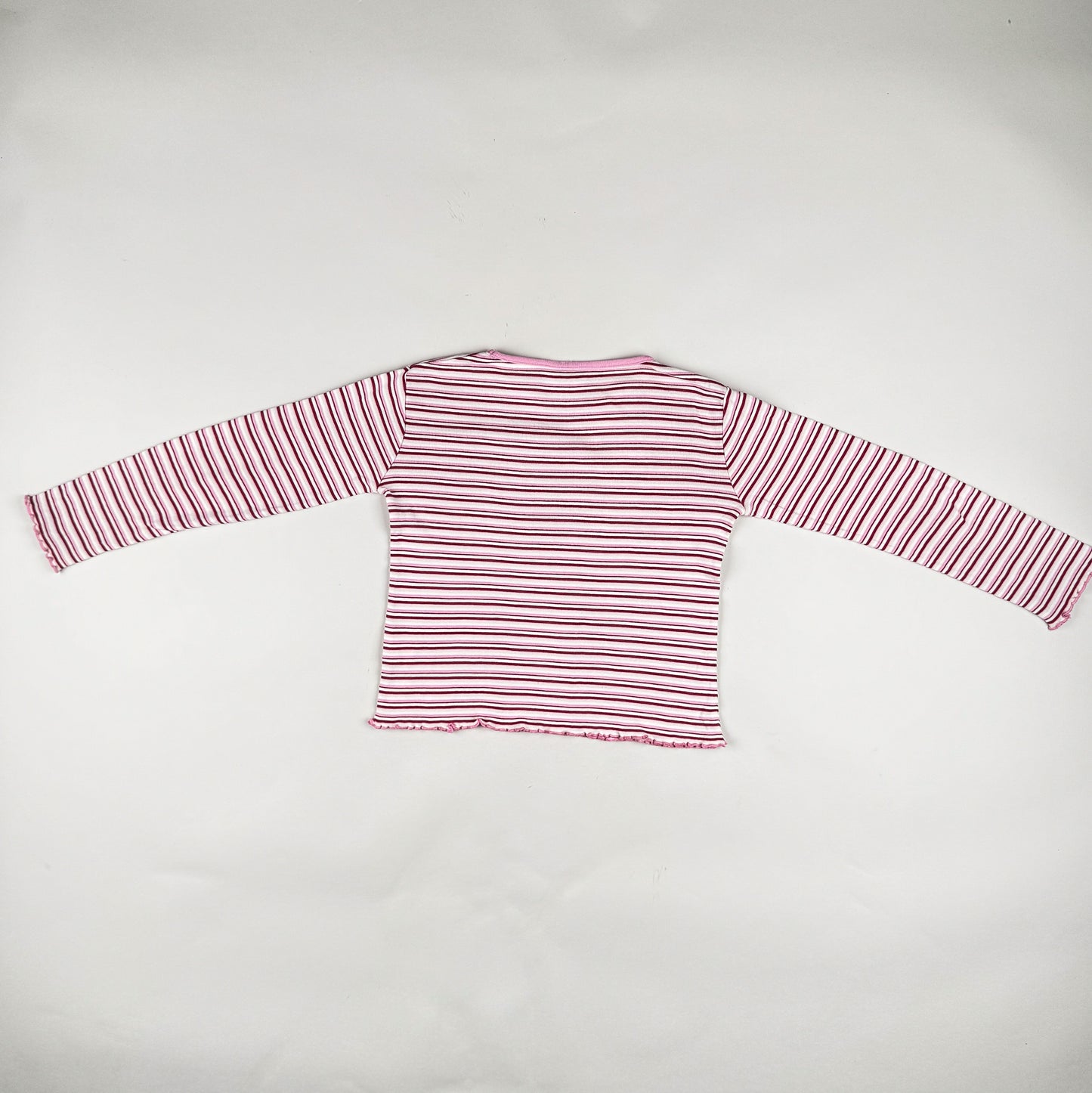 Long-Sleeved Shirt in pink and white