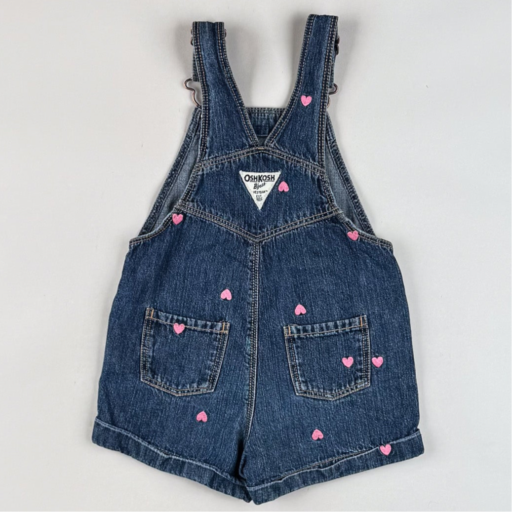 OshKosh Shortalls with Embroidered Hearts