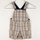 Shortalls, Overall in beige and blue white