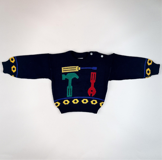 Vintage Color Block Sweater