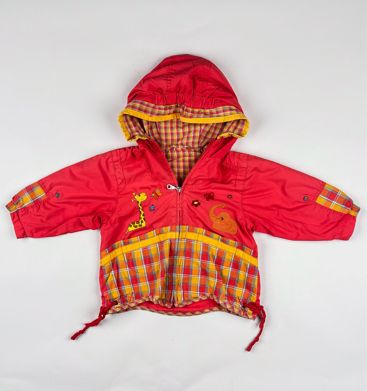 Hooded Jacket in red and yellow