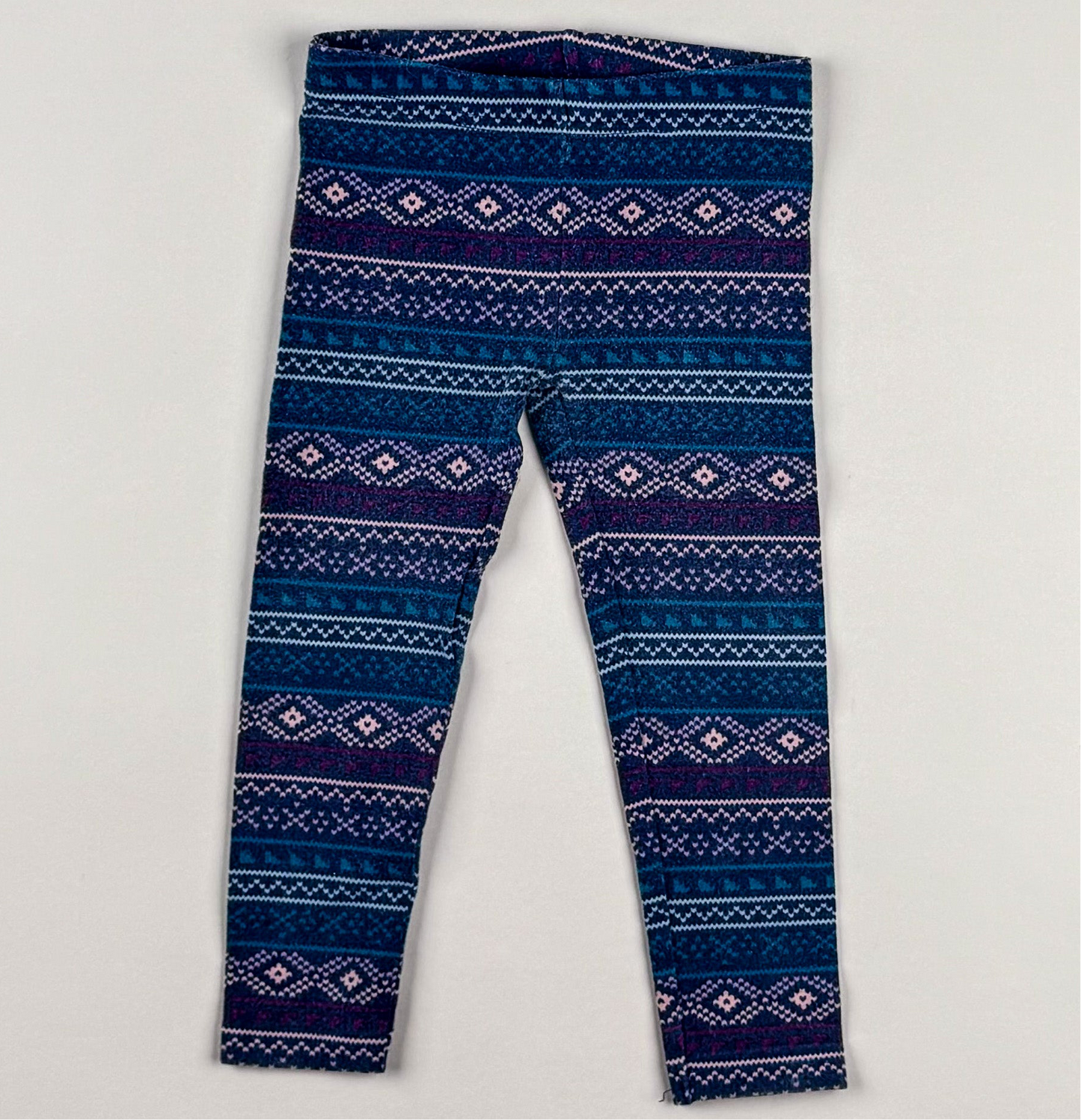 Legging in blue, green and pink